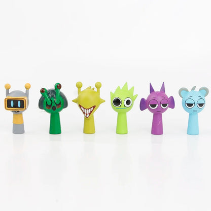 24pcs/Set Mini Sprunki Action Figure Toy Cartoon Movie Sprunki Wenda Model Doll Figurines Kids Gift