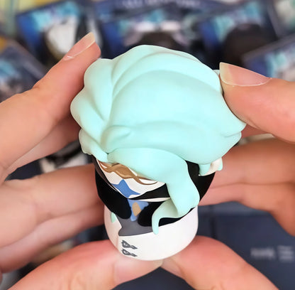 Mihoyo Genshin Impact Fatui Harbinger Q Version Series Blind Box Desktop Mini Doll Model Toys Trend Decoration Surprise Gifts