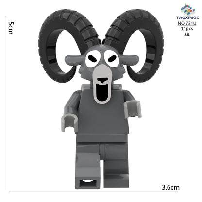 99 Nights in the Forest Toy Owl Goat Deer Monster Building Block Set Model Assembly Building Blocks Halloween Decoration Gift