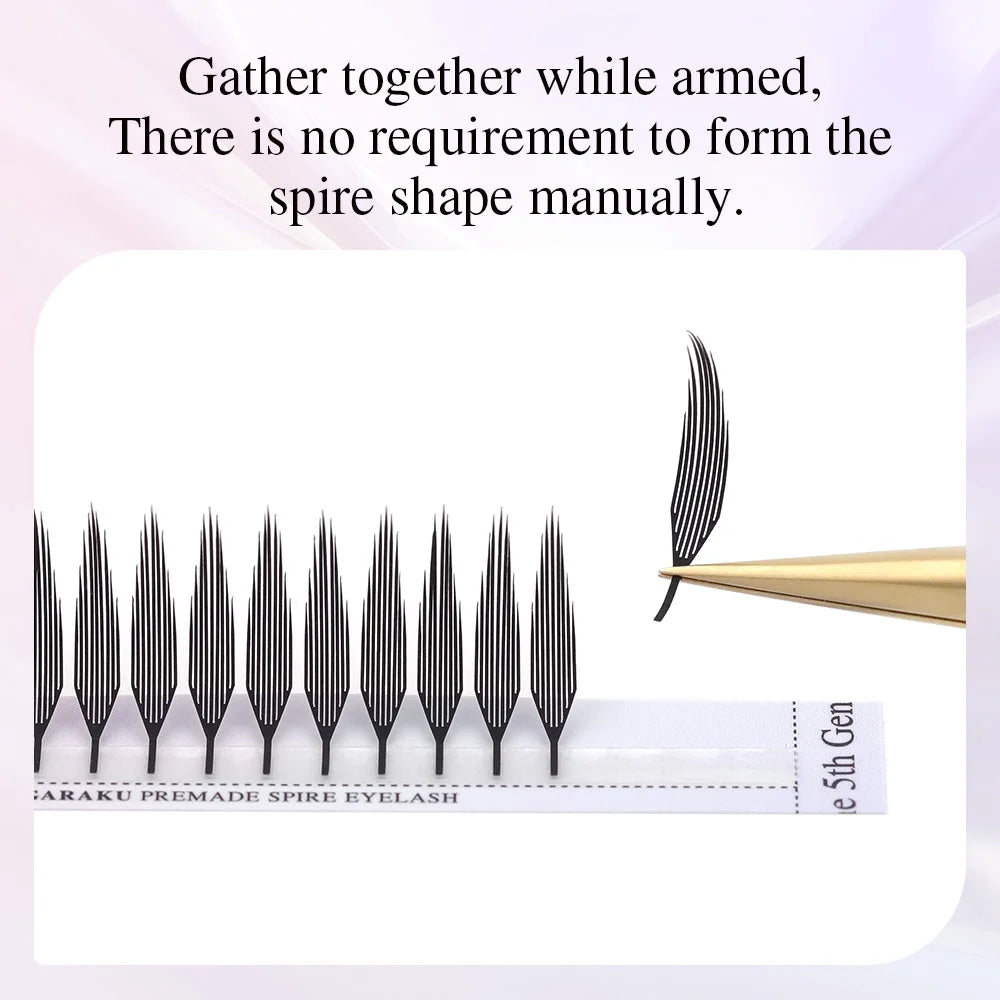 NAGARAKU Premade Spire Eyelash Manga Wing Eyelashes Anime Light Plume Fluttering Eyelash Extensions Comic Spike Wet Set Lashes
