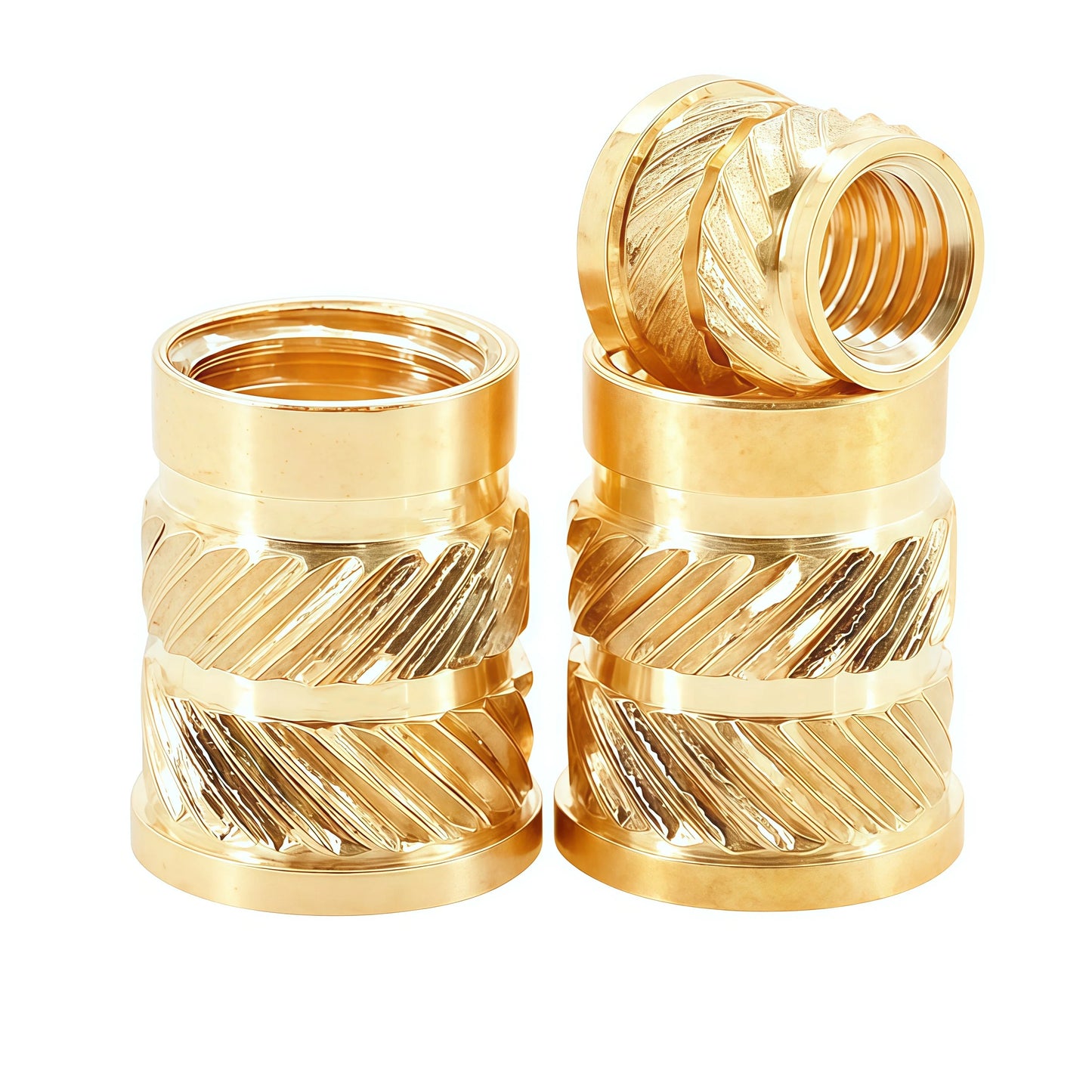 Brass Heat Insert Nut M2 M3 M4 M5 M6 M8 Hot Melt Flange Thread Knurled T-type Copper 3D Printing Injection Embedment Molding Nut