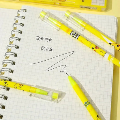 12Pcs Pokemon Pikachu Erasable Gel Pen Set, 0.5mm Cute Anime School Office Supplies for Kids Students Birthday Gifts