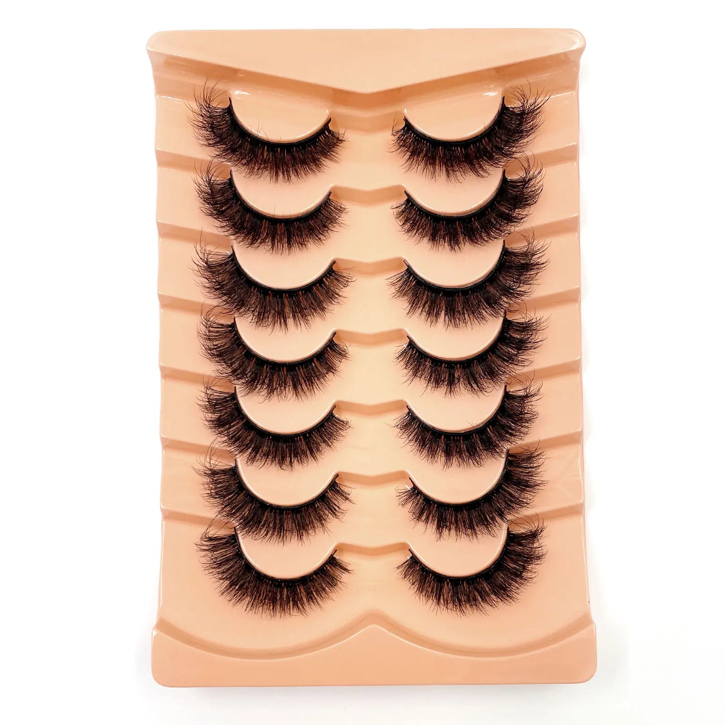 New 7 pairs of thick, 3D simulation mink fur fake eyelashesshort, dramatic fake eyelashes  wholesale full line fake eyelash make