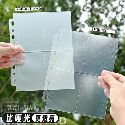 SINGBA 10pcs Clear Sheets Sleeve Acid free-No CPP loose-leaf Pages for A5/A4 Binder 4/ 9grid Pocket 3inch Photocard Protector