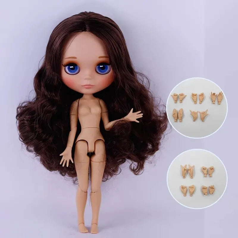 ICY DBS Blyth Doll Tan Skin Matte Face With Eyebrows Special Price 1/6 BJD JOINT body Neo Christmas Gift Anime