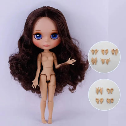 ICY DBS Blyth Doll Tan Skin Matte Face With Eyebrows Special Price 1/6 BJD JOINT body Neo Christmas Gift Anime