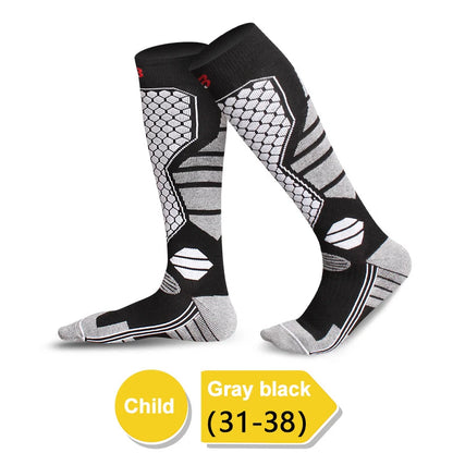 GTUBIKE New Winter Warm Ski Socks Anti-slip Thickened Compression Snowboard Socks Thermal Moisture-wicking Knee High Socks
