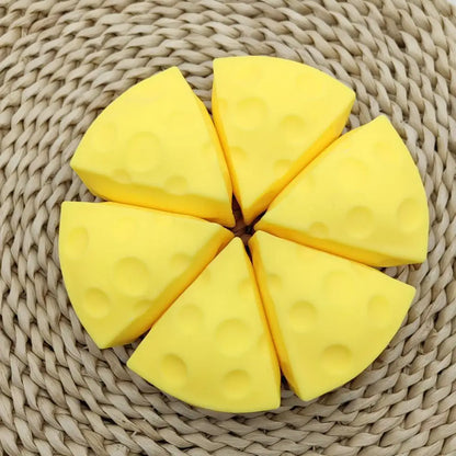 Kids Adult Squeeze Toy Simulation Cheese Squeeze Toys Soft Cute Decompressing Pinching Cheese Sticky Slow Rebound