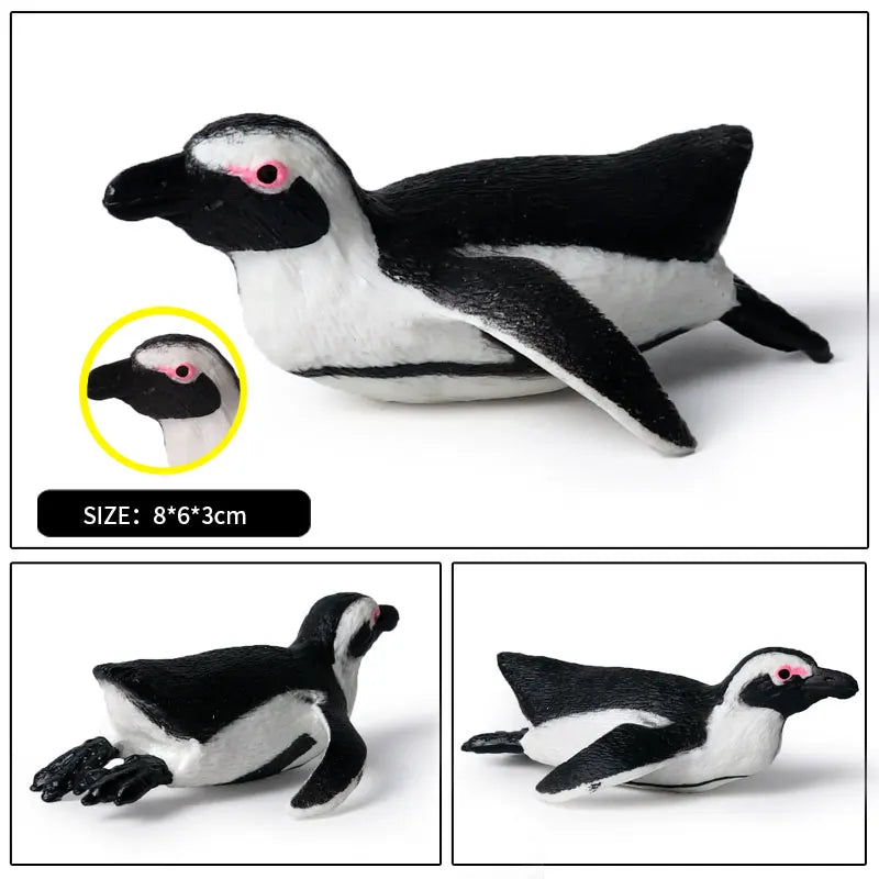 Oenux Arctic South Pole Animals Simulation Penguins Polar Bear Wolf Beluga Whale Action Figures Model Figurine PVC Kid Toy Gift