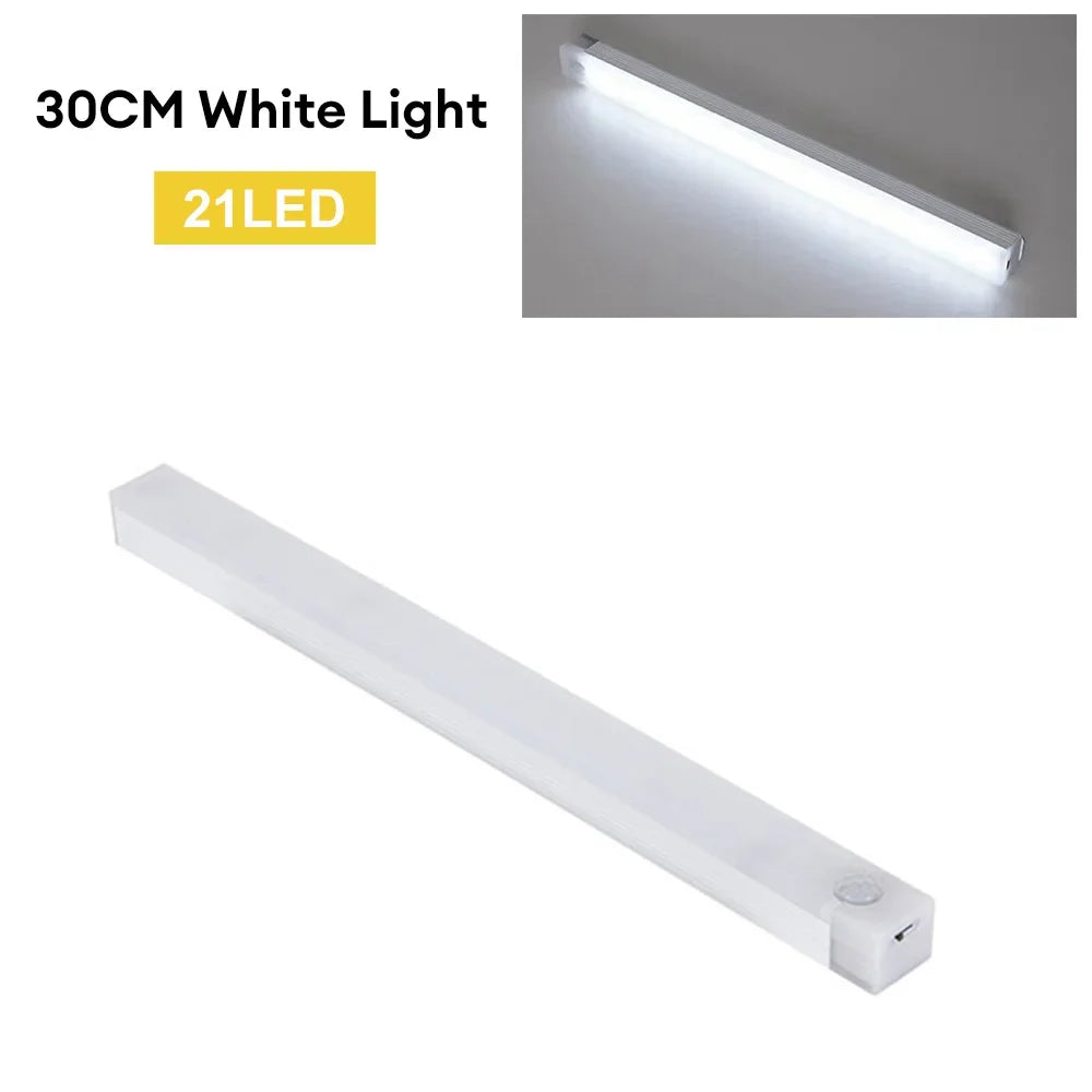 LED Motion Sensor Light Wireless LED Night Light Type C Rechargeable Light Cabinet Wardrobe Lamp Staircase Backlight For Kitchen