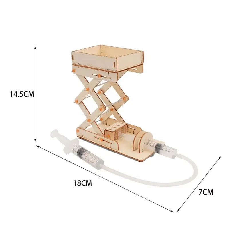 DIY Hydraulic Elevator Platform Model Children Technologia Science Toys Experimental Tool STEM Kit Learning Educational for Kids