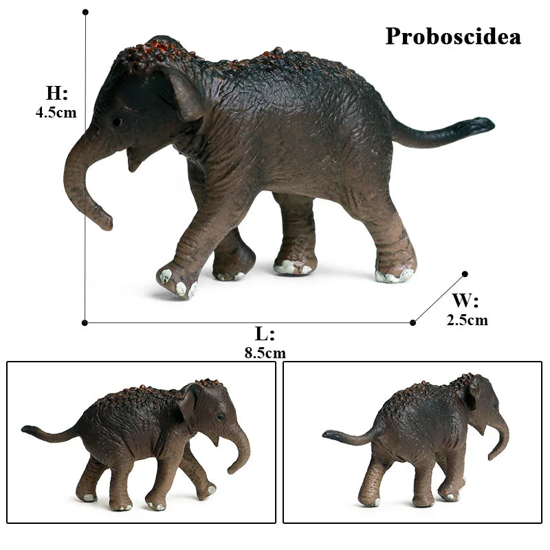 Oenux African Wild Animals Elephant Model Simulation Big Mammoth Action Figures Figurine PVC Educational Toy For Kids Gift