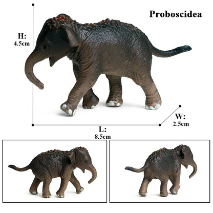 Oenux African Wild Animals Elephant Model Simulation Big Mammoth Action Figures Figurine PVC Educational Toy For Kids Gift