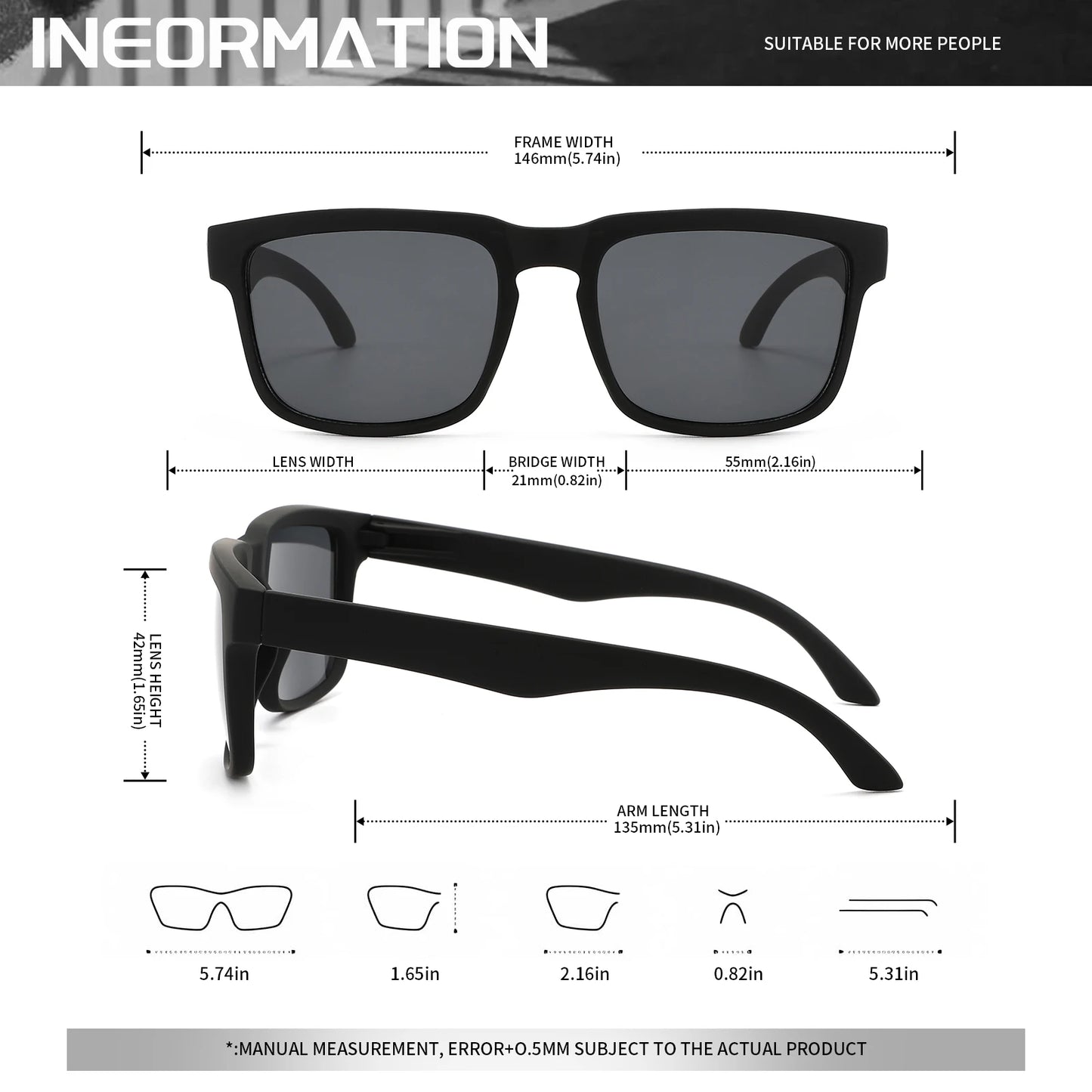 4PCS Square Sports Sunglasses with Designer Temple Pattern - UV400 for Men Women, Beach Vacation
