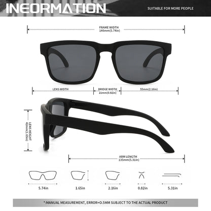 4PCS Square Sports Sunglasses with Designer Temple Pattern - UV400 for Men Women, Beach Vacation