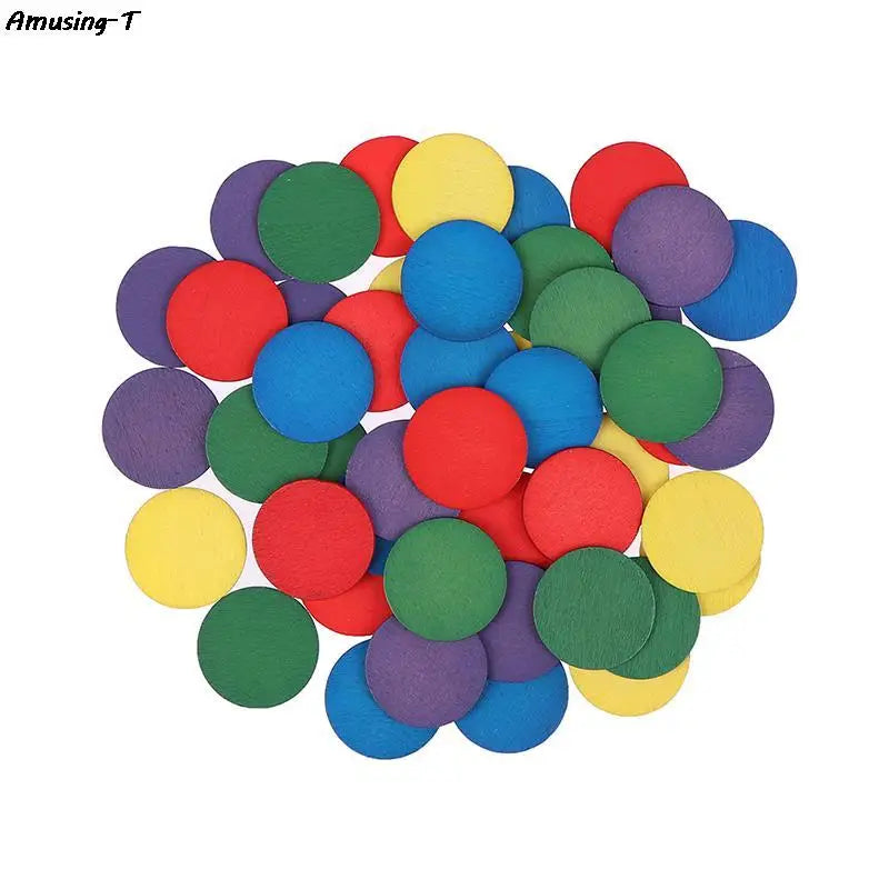 50PCS 15mm Plastic Poker Chips Casino Bingo Markers Token Family Game ToyCreative Gift Accessories