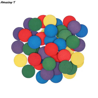 50PCS 15mm Plastic Poker Chips Casino Bingo Markers Token Family Game ToyCreative Gift Accessories