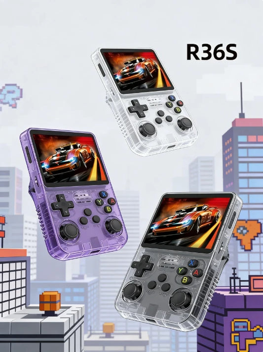 128G R36S Retro Handheld Video Game Console Linux System 3.5 Inch IPS Screen R35s Pro Portable Pocket Video Player 64GB Games