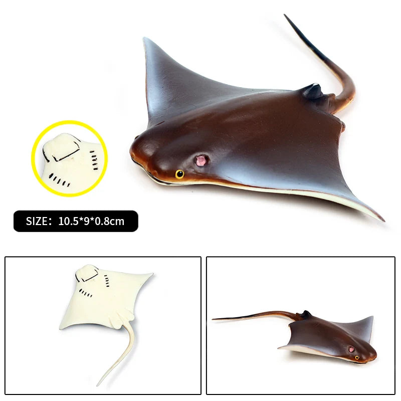 Oenux Sea Life Animals Ray Devilray Mantaray Model Action Figures Figurines Ocean Marine Aquarium Education Kids Toy Gift