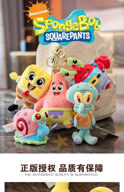 Anime Spongebob Squarepants Patrick Star Squidward Eugene H. Krabs Gary Stuffed Plush Toy Pendant Keychain Birthday Gift For Kid
