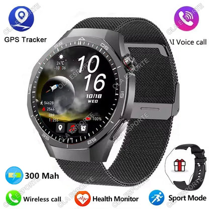 Watch 5 Pro GPS NFC Smart Watch Men 360*360 AMOLED Screen Heart rate Monitor Bluetooth Calls IP68 Waterproof Man Smartwatch 2025