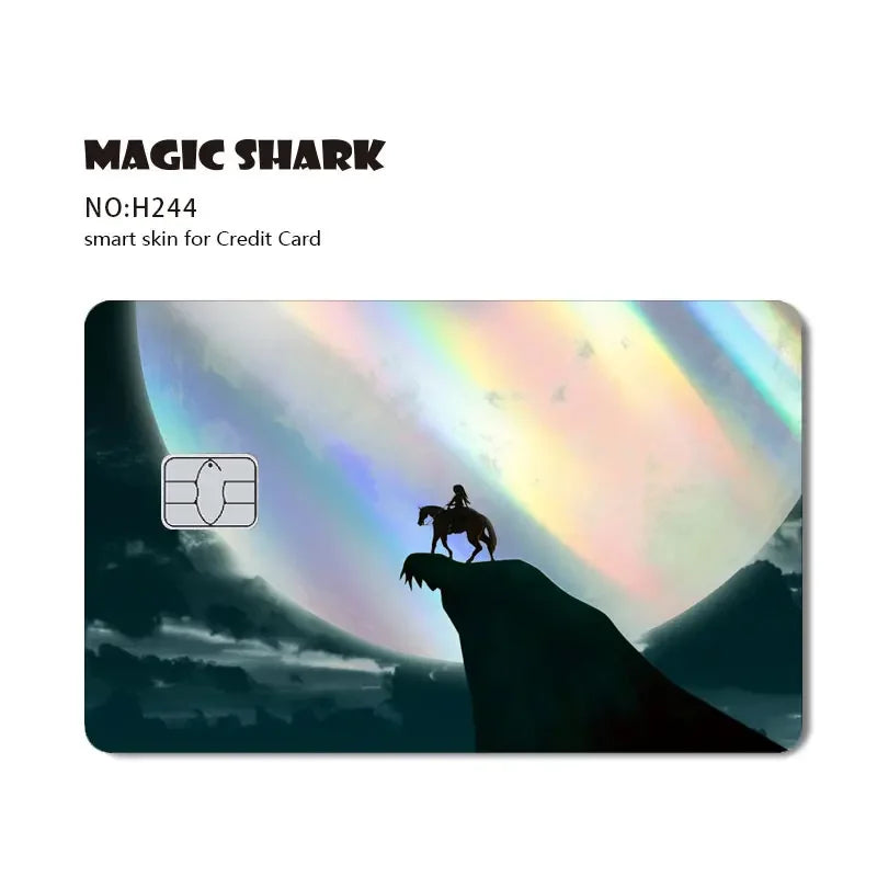 2025 New Cute Holographic Mouse Cat No Fade Laser Reflective Front Skin Cover Skin Sticker for Credit Card Debit Bank Card