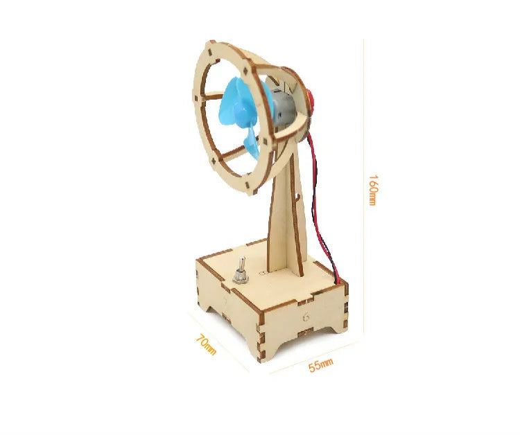Kids DIY Science Toys Educational Scientific Experiment Kit Wood Tank / Music box / Balance/ Mechanical forceps/Excavator/Clock