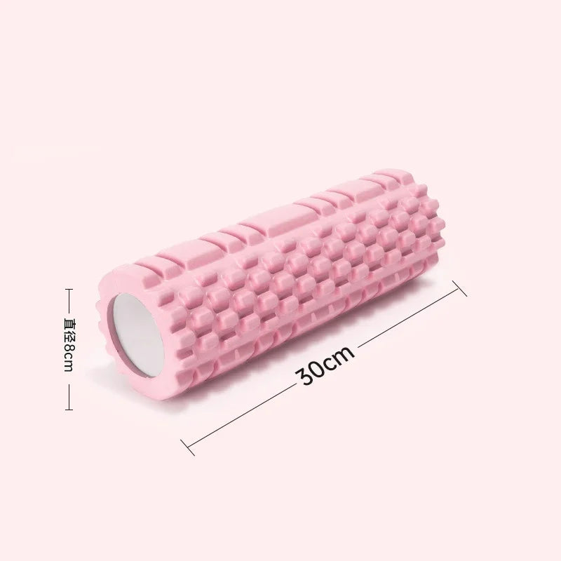 EVA Foam Yoga Roller Column, Deep Tissue Muscle Massage Stick for Back Waist Leg Fitness Pain Relief Training Tool