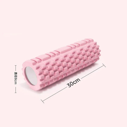 EVA Foam Yoga Roller Column, Deep Tissue Muscle Massage Stick for Back Waist Leg Fitness Pain Relief Training Tool