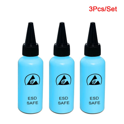 Alcohol bottle dispensing rosin washing plate water anti-static solvent bottle with needle 65ML leak-proof mobile phone repair