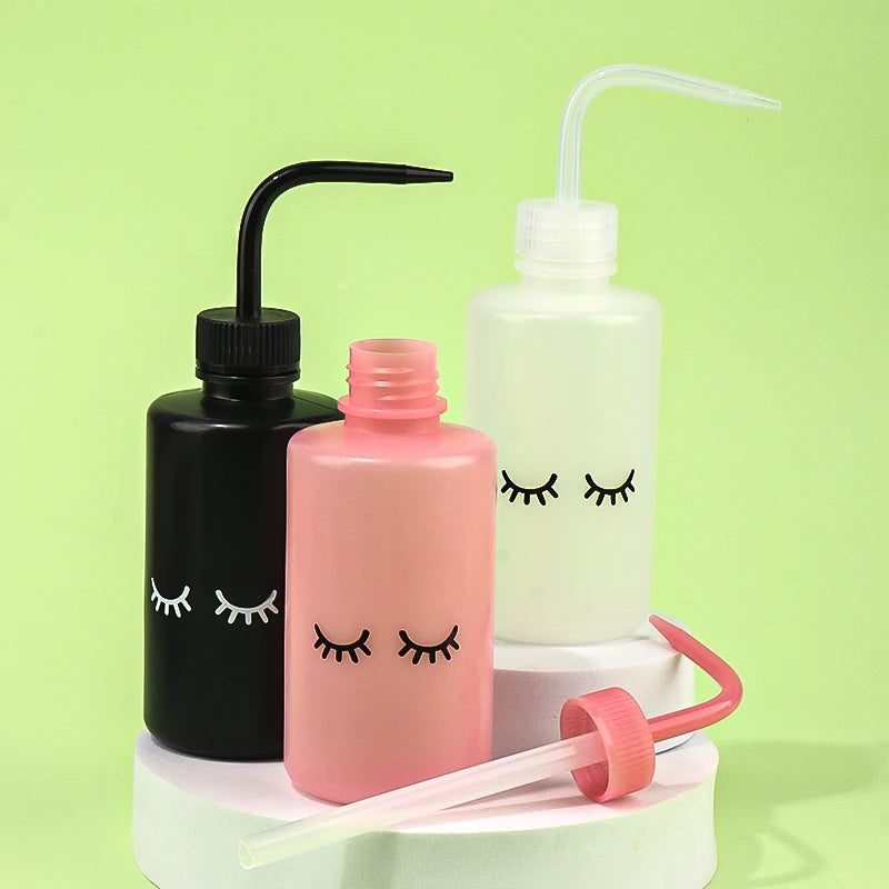250ml Lash Logo Falsh Eyelash Cleaning Bottle Curved Spout Cleaner Watering Can Eyebrow Remover Washing Bottle Makeup Tools