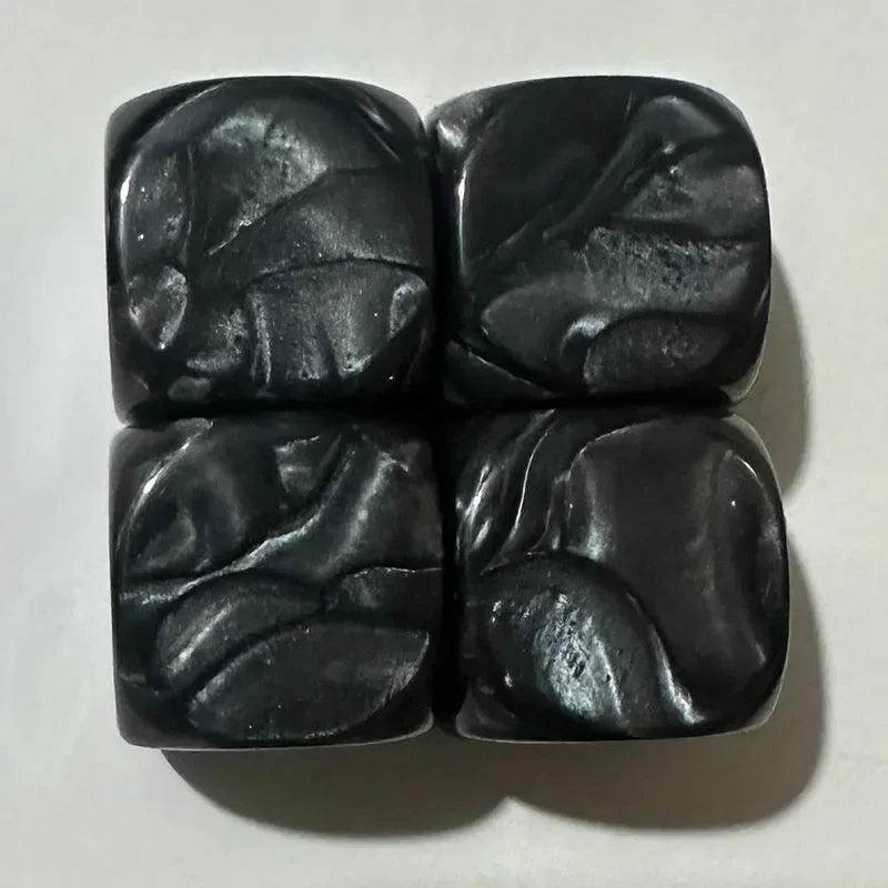 10pcs/set  Pearl Pattern Round Dice Blank Dice DIY Game Accessories