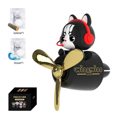 Cool Bear Pilot Car Air Freshener Rotating Propeller Air Outlet Perfume Fragrance Flavoring 자동차 공기 청정기 Accessories 방향제 차량용