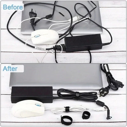 10-100pcsReleasable Cable Organizer Ties Mouse Earphones Wire Management Nylon Cable Ties Reusable Loop Hoop Tape Straps Tie