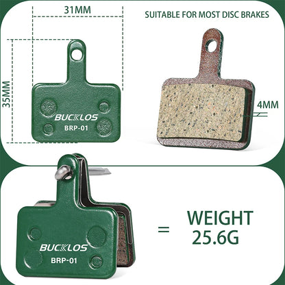 BUCKLOS Ceramic Hydarulic Disc Brake Pads For SHIMANO B01S B05S 1/2/4/6/8/10Pair MTB Brake Pad Wear-resistant Disc Brake Pads