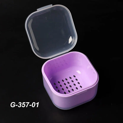 Portable Alcohol Disinfection Filter Cleaning Box Nail Art Drill Bits Grinding Head Disinfection Box Manicure Sterilization Tool