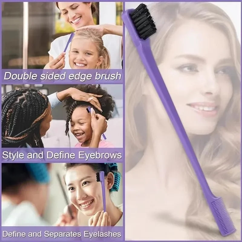 5pcs Hair Tool Set Air Cushion Hollow Comb Scalp Massage Rat Tail Comb Teasing Comb Edge Control Brush Hair Spray Bottle Salon
