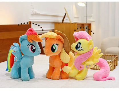 Little Pony Rainbow Dash Applejack Plush Toy 28cm Official Hasbro Figure Soft Stuffed Animal For Fans Collection Gift