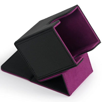 Card Deck Box,Card Deck Case Holds 100+ Sleeved Cards, PU Leather Card Storage Box For  TCG game trading cards.