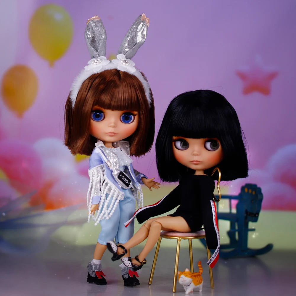 ICY DBS Blyth Doll Tan Skin Matte Face With Eyebrows Special Price 1/6 BJD JOINT body Neo Christmas Gift Anime
