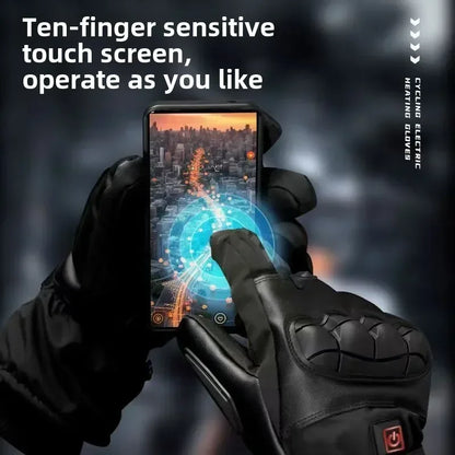 Heated Motorcycle Gloves for Men Tactical Winter Gloves Bicycle Supplies Skiing Gear Bike Accessories Warm Cycling