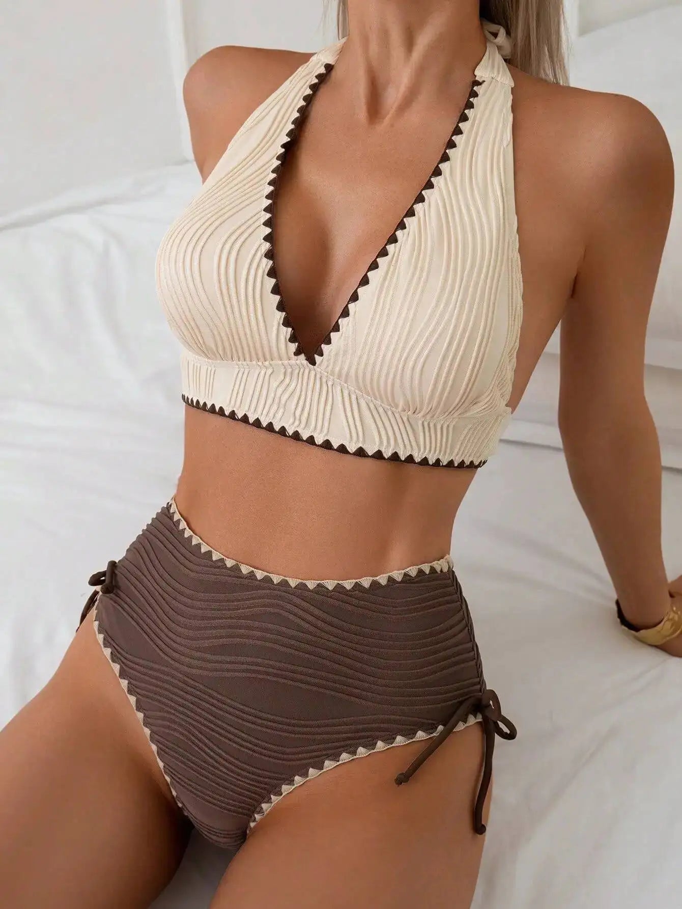 Sexy High Waist Bikinis Women's Swimwear Female Swimsuit For Swim Wear Bathing Suits Brazilian Bikini Set Beachwear Pool Bather