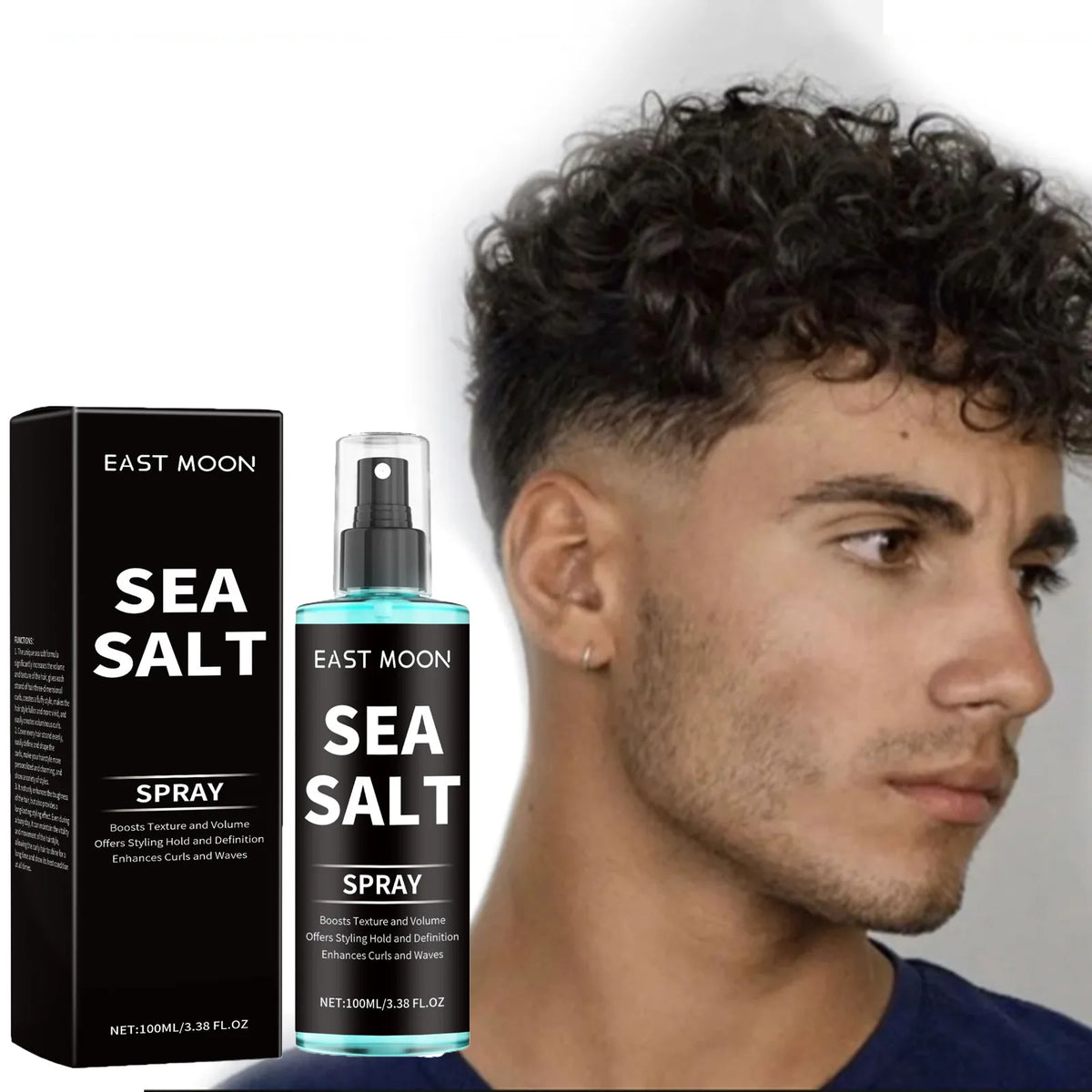 Sea Salt Hair Styling Spray Lazy Curl Defining Improving Thicken Strong Hold Non Greasy Fluffy Natural Wave Hair Nourishing Oil