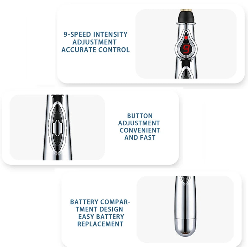 Electronic Acupuncture Point Massage Pen Multi-Function Meridian Press Energy Therapy Power Pen Pain Relief Tool