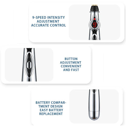 Electronic Acupuncture Point Massage Pen Multi-Function Meridian Press Energy Therapy Power Pen Pain Relief Tool