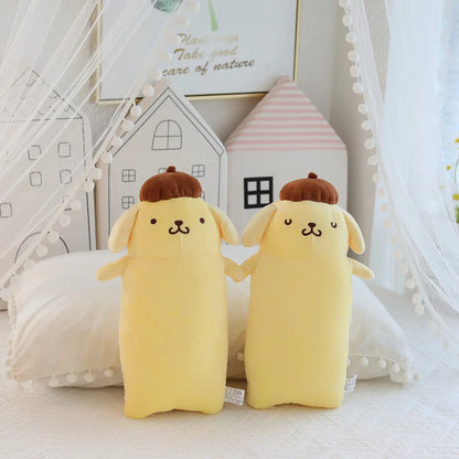42/65cm Very Long Sanrio Pom Pom Puirn Plush Toys Kawaii Sanrio Pompompurin Stuffed Dolls Room Decor Bedside Cushion Sofa Pillow