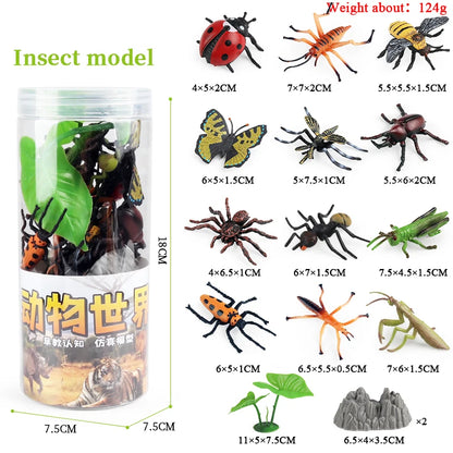 Oenux Miniature Animals Set Wild Sealife Farm Dinosaur Brinquedo Figurine Model Action Figures Zoo Cute Education Kids Toy Gift