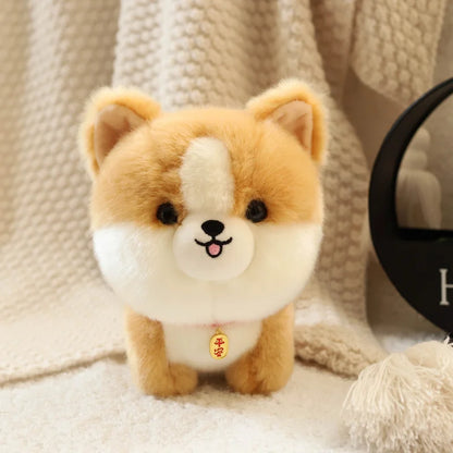 Lifelike Fluffy Dog Stuffed Toy Simulation Puppy Model Shiba Inu Corgi Husky Yorkshire Bichon frise Chow Chow Plush Doll Gifts