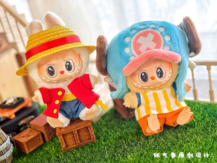 Doll labubu Clothes Accessories Luffy Choba Roronoa Zoro Doll Set Mini Plush Doll Clothing Fashion Doll Accessories Decoration