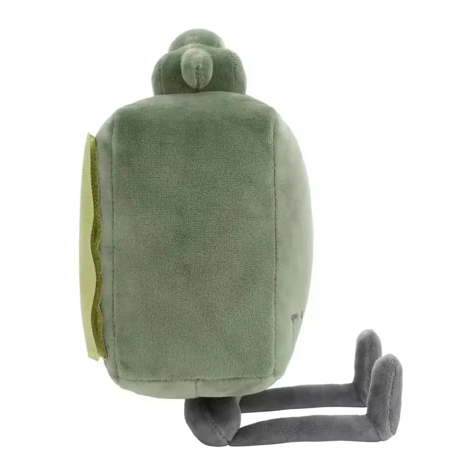 New 20CM Clay the Claymore Plush Doll Kawaii Green Square Doll Pillow Accessories Gift Collection Model For Kid Birthday Gifts